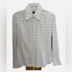 Women's Ralph Lauren 100% Cotton Checkered Button Down Shirt - Size 8
